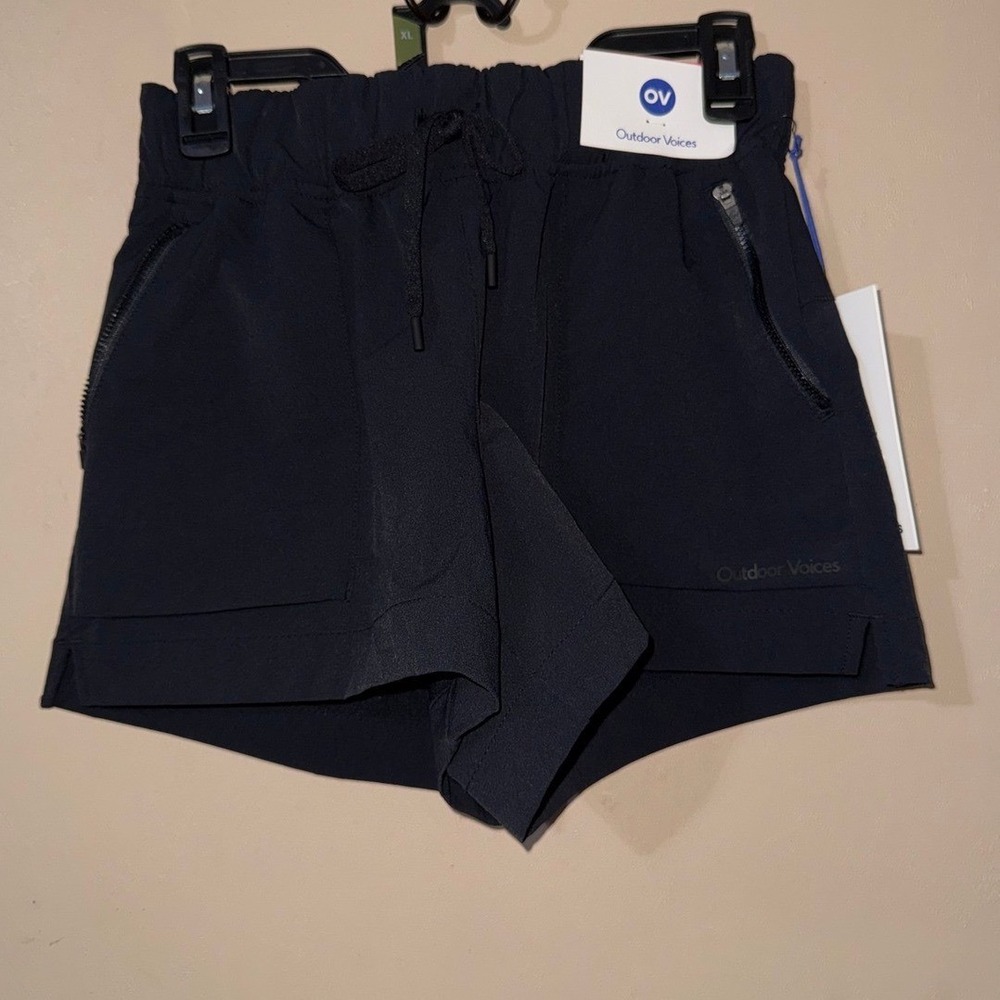 Outdoor Voices RecTrek Shorts Black Beauty XS OV135W NWT